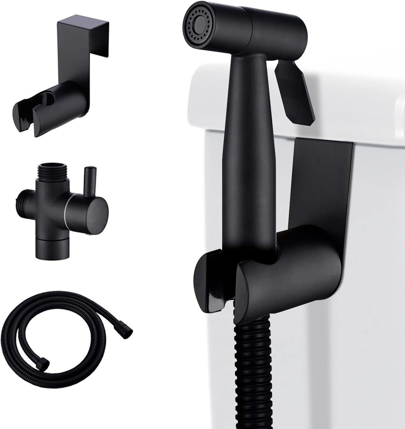 LOSCHEN black stainless steel bidet sprayer shattaf kit