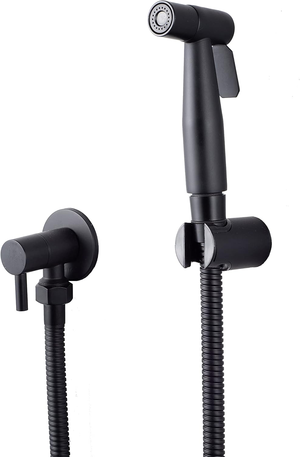 LOSCHEN stainless steel black hand bidet shower with anti-tangle hose